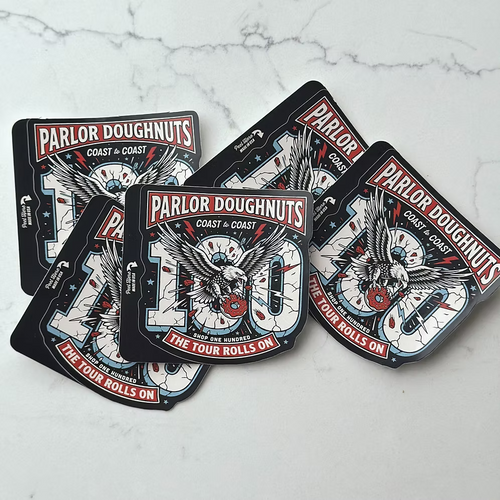 "The Tour Rolls On" Sticker